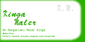 kinga maler business card